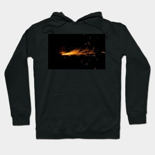 Burning fuse on black background Hoodie